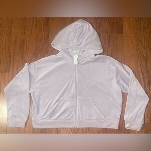Y2K lilac zip up hoodie size xxl